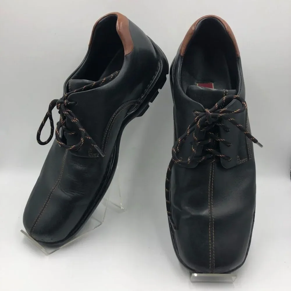 Cole Haan Men's Black Square Toe Lace Up Business Casual Comfort Size 9.5M